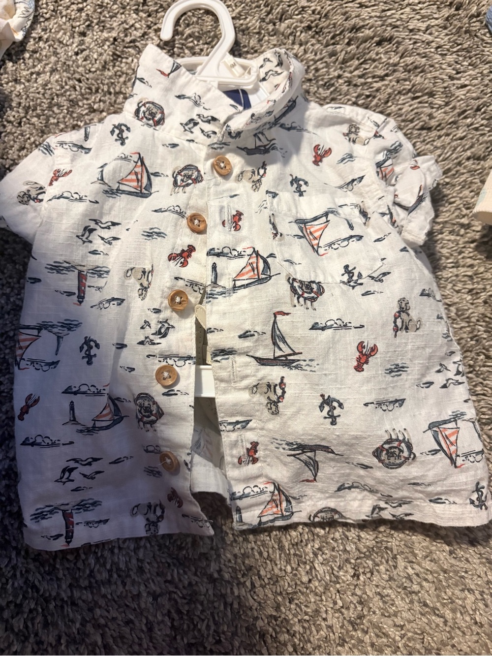 Tommy Bahama White Nautical Print Button-Down Shirt, Shorts & Shoes Set